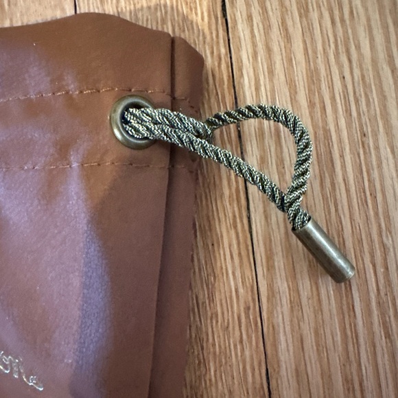 🔥Blanton's Bourbon Bag, Brown Leatherette w/Gold Draw Strings Logo 750 Collect - Picture 6 of 7